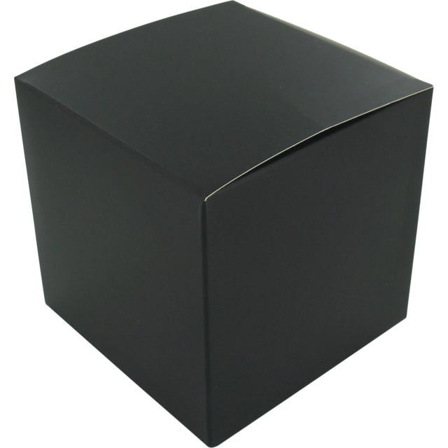 Geschenkdoos, karton, 10x10x10cm, zwart (496757), Neutraal | Geschenken Paardekooper B.V.