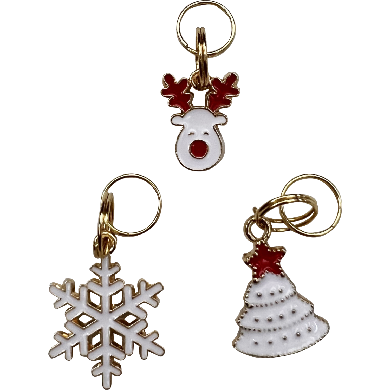 Ensemble de petites breloques de Noël pour la décoration – parfait pour les cartes de Noël, les emballages ou les projets de bricolage.