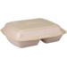 Container, XPP, 2 compartment, menubox, 240x205x70mm, beige