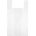Tasche, LLDPE, geblokt, 30x 10x60cm, t-shirt bag, weiß