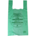 Tasche, Biokunstoff auf Basis von Stärkemischung, op blok/geblokt, 27x 7x50cm, t-shirt bag, grün