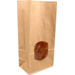 Bag, Block bottom bag, Paper + PP , 88/ 47x260mm, brown 