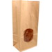 Bag, Block bottom bag, Paper + PP, 115/ 72x246mm, brown 
