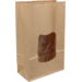 Bag, Block bottom bag, Paper + PP , 155/ 70x242mm, brown 