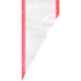 Piping bag, 59x28cm, LDPE, transparant/rood