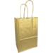 Bag, Paper, twisted-paper cord, 14xSide fold 8x21cm, carrier bag, gold