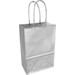 Tasche, Papier, kordel aus gedrehtem Papier, 14x 8x21cm, tragetasche, silber