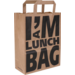 I'M Concept Bag, I'M a LUNCH bag, Paper, flat paper handles, 22xSide fold 10x28cm, carrier bag, brown 