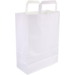 Bag, Paper, flat paper handles, 26xSide fold 12x35cm, carrier bag, white