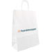 Bag, Your own printing, 1 zijde, Paper, twisted-paper cord, 26xSide fold 12x35cm, carrier bag, white
