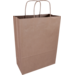 Sac, Papier kraft , cordon en papier torsadé, 26x 12x34cm, sac à emporter, brun