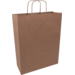 Tas, Kraftpapier, gedraaid papieren koord, 32x 12x41cm, draagtas, bruin