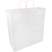 Tasche, Kraftpapier, kordel aus gedrehtem Papier, 45x 17x48cm, tragetasche, weiß