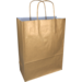 Sac, Papier kraft , cordon en papier torsadé, 26x 12x35cm, sac à emporter, or