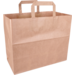 Tas, Papier, platte handgreep, 32x 16x27cm, draagtas, bruin