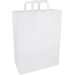 Bag, Paper, flat paper handles, 32xSide fold 16x43cm, carrier bag, white