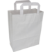 Tas, Papier, platte handgreep, 22x 10x28cm, draagtas, wit