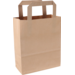 Tas, Papier, platte handgreep, 18x 8x22cm, draagtas, bruin