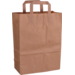 Tasche, Papier, flacher Papier-Handgriff, 26x 12x35cm, tragetasche, braun