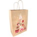 Middelgrote draagtas van papier met boomdesign, 22x10x31 cm, 90 grams – ideaal voor kerstverpakkingen.
