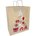 Grote papieren draagtas met stijlvolle kerstboomopdruk, 32x12x41 cm, stevig 100 grams papier – perfect voor grote cadeaus.