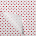 Zijdevloei, 70x50cm, 20gr/m², Hearts, papier, wit/rood