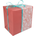 LOVLY® Gift-wrapping paper, 50cm, 200m, Leafs, terracotta