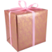 Geschenkpapier, 50cm, 200m, 80gr/m², Leafs, rosa/gold