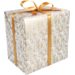 Geschenkpapier, 200m, 80gr/m², Leafs, weiß/Gold
