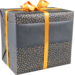 Cadeaupapier, 50cm, 200m, 65gr/m², Dots, zwart/goud