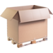  Palletdoos, golfkarton, 1180x780x1070mm, dubbele golf, bruin