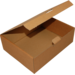  Folding box, corrugated cardboard, 300x240x100mm, with closure flap, single corrugation, brown 