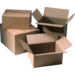 SendProof® American folding box, corrugated cardboard, 197x156x107mm, single corrugation, brown 