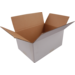  American folding box, corrugated cardboard, 230x230x150mm, single corrugation, white
