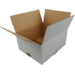  American folding box, corrugated cardboard, 350x300x165mm, single corrugation, white