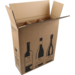 SendProof® Wine mailing box, corrugated cardboard, 3 bottles , 305x108x368mm, brown/Black