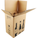 SendProof® Wine mailing box, corrugated cardboard, 6 bottles , 305x212x368cm, brown/Black