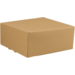  Cake box, cardboard, 21x21x9cm, brown 