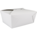 Fold-Pak Container, Cardboard + PE, 2880ml, asian meal container, 222x164x89mm, white