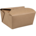 Fold-Pak Bak, Karton + PE, 775ml, oosterse maaltijdbak, 127x114x64mm, bruin