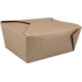 Fold-Pak Container, Cardboard + PE, 2880ml, asian meal container, 222x164x89mm, brown 