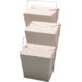 Fold-Pak Barquette, Carton + PE, 460ml, 16oz, met hendel, boîte repas oriental, blanc