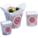 Container, Cardboard + PE, 920ml, asian meal container, 103x96x115mm, white