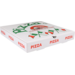  Pizza box, corrugated cardboard, 32x32x3cm, americano, white