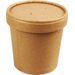 Biodore, Gobelet soupe en carton, Carton + PLA, 350ml, 12oz, brun