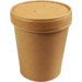 Biodore, Gobelet soupe en carton, Carton + PLA, 450ml, 16oz, brun