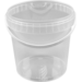 Container, PP, 1180ml, Ø133mm, with bracket, with lid, transparent
