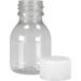 Fles, petfles, Gerecycled PET, met dop, 60ml, transparant