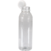 Fles, petfles, Gerecycled PET, met vaste dop, 500ml, transparant/wit