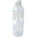 Fles, petfles, Gerecycled PET, met vaste dop, 1000ml, transparant